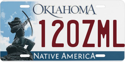 OK license plate 120ZML