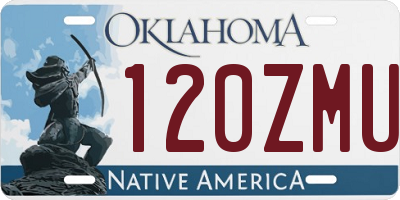 OK license plate 120ZMU