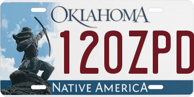 OK license plate 120ZPD