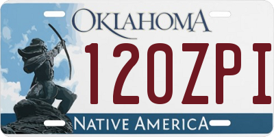 OK license plate 120ZPI