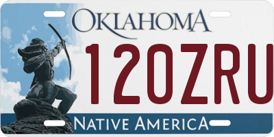 OK license plate 120ZRU