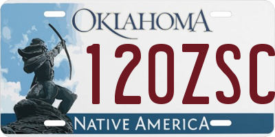 OK license plate 120ZSC