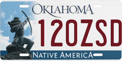 OK license plate 120ZSD
