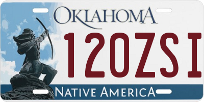 OK license plate 120ZSI