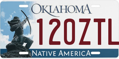 OK license plate 120ZTL