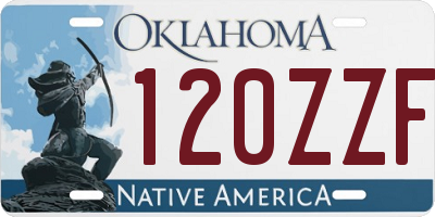 OK license plate 120ZZF