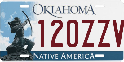 OK license plate 120ZZV