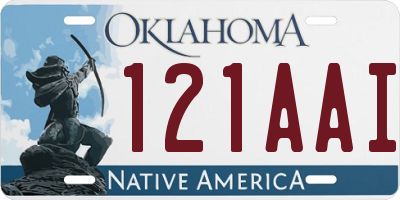 OK license plate 121AAI