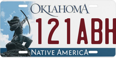 OK license plate 121ABH