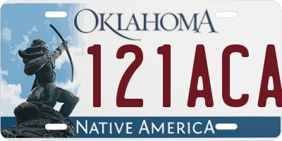 OK license plate 121ACA
