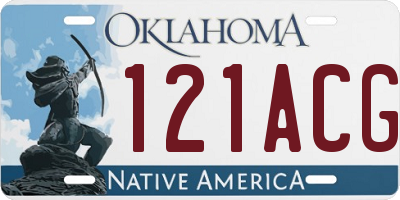 OK license plate 121ACG