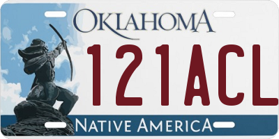OK license plate 121ACL