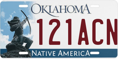 OK license plate 121ACN