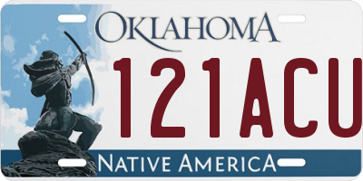 OK license plate 121ACU