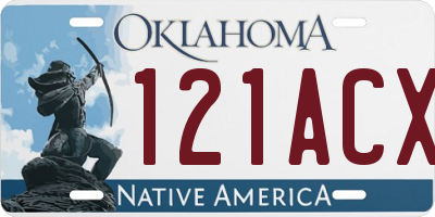 OK license plate 121ACX