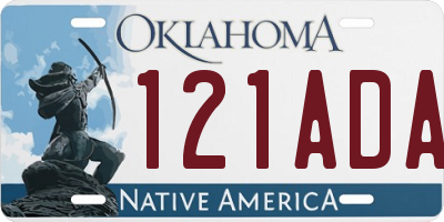 OK license plate 121ADA