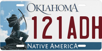 OK license plate 121ADH