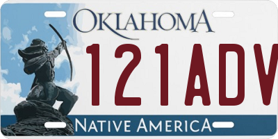 OK license plate 121ADV