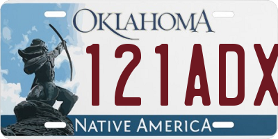 OK license plate 121ADX