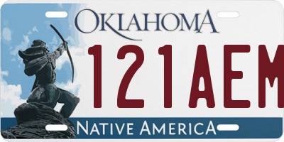 OK license plate 121AEM
