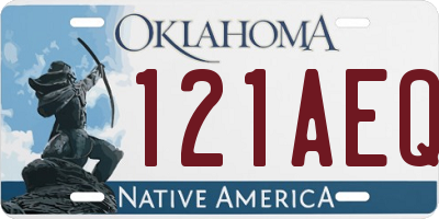OK license plate 121AEQ