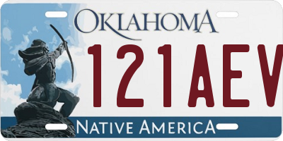 OK license plate 121AEV