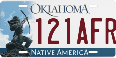 OK license plate 121AFR