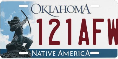 OK license plate 121AFW