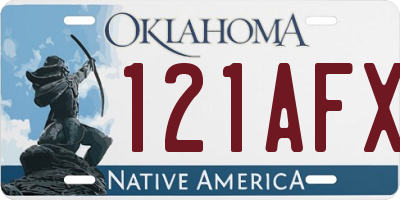 OK license plate 121AFX