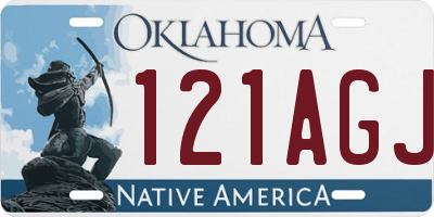 OK license plate 121AGJ
