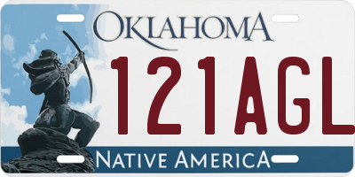 OK license plate 121AGL