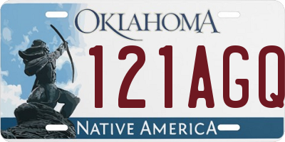 OK license plate 121AGQ