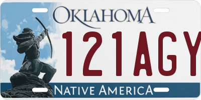 OK license plate 121AGY