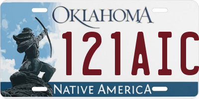 OK license plate 121AIC