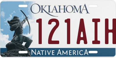 OK license plate 121AIH