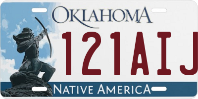 OK license plate 121AIJ