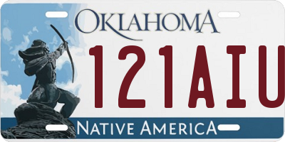 OK license plate 121AIU