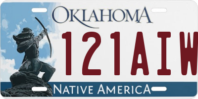 OK license plate 121AIW
