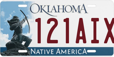 OK license plate 121AIX