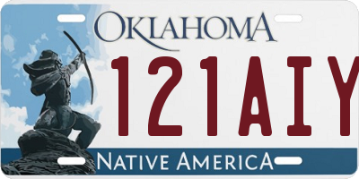OK license plate 121AIY