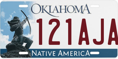 OK license plate 121AJA