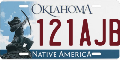 OK license plate 121AJB