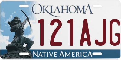 OK license plate 121AJG