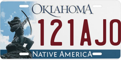 OK license plate 121AJO