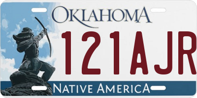 OK license plate 121AJR