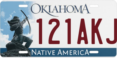 OK license plate 121AKJ