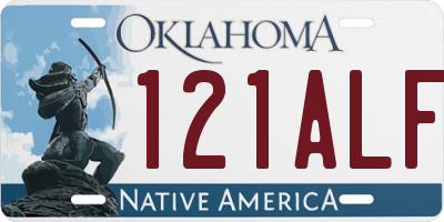 OK license plate 121ALF
