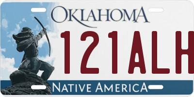 OK license plate 121ALH