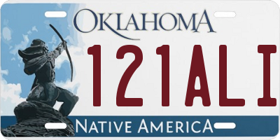 OK license plate 121ALI