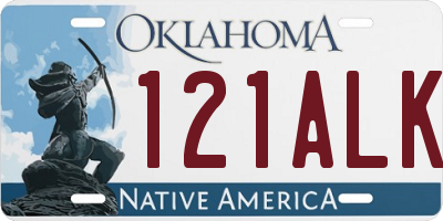 OK license plate 121ALK